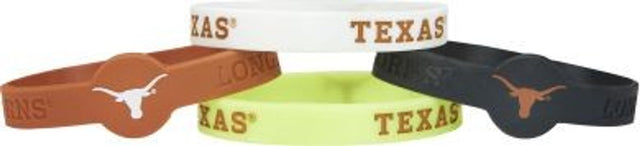 Pulseras Texas Longhorns - Paquete de 4 de silicona