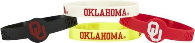 Pulseras de silicona de los Oklahoma Sooners, paquete de 4