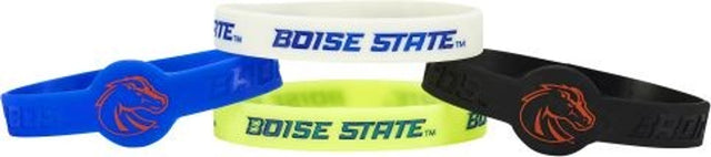 Pulseras de silicona de los Boise State Broncos (paquete de 4)