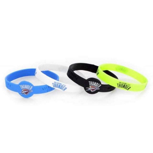 Oklahoma City Thunder Bracelets - 4 Pack Silicone