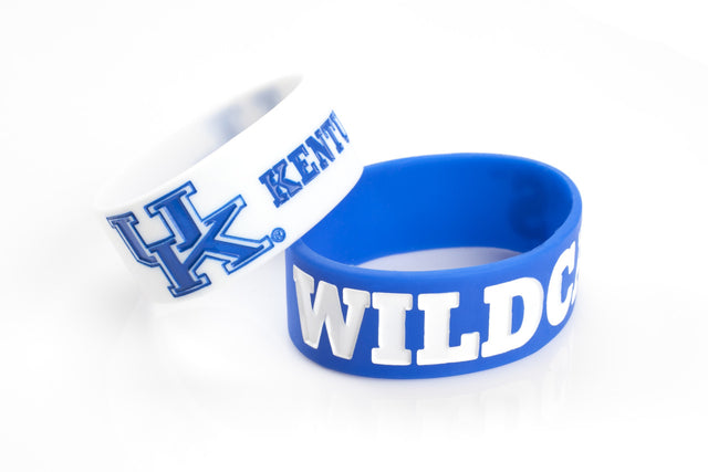 Paquete de 2 pulseras anchas de Kentucky Wildcats