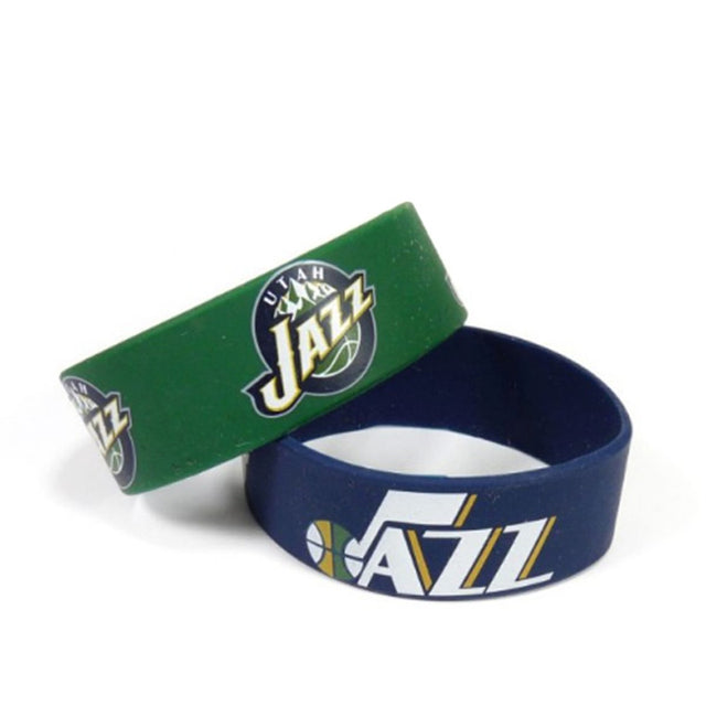 Pulseras de Utah Jazz: paquete de 2 unidades, ancho