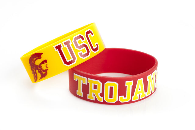 Pulseras USC Trojans, paquete de 2, anchas