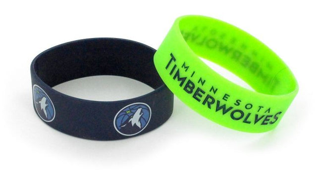 Minnesota Timberwolves Bracelets 2 Pack Wide