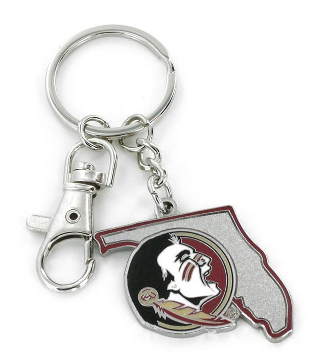 Florida State Seminoles Keychain State Design