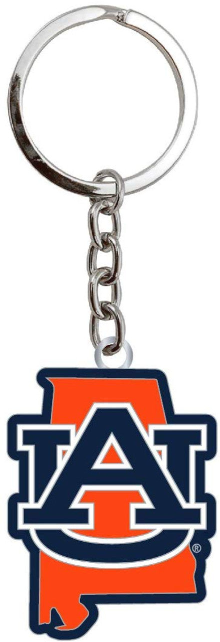 Llavero con diseño del estado de los Auburn Tigers