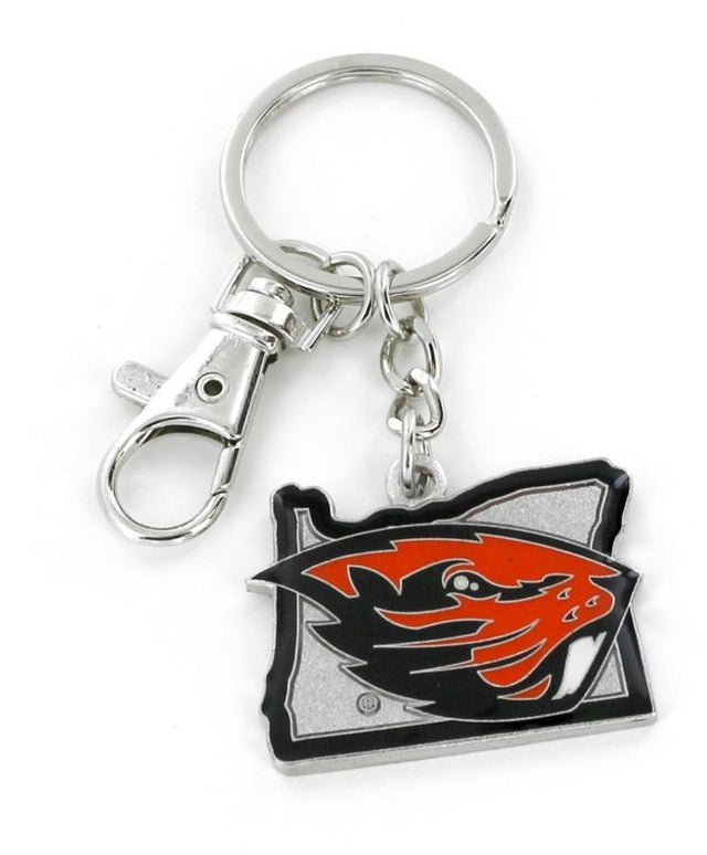 Llavero con diseño del estado de Oregon State Beavers