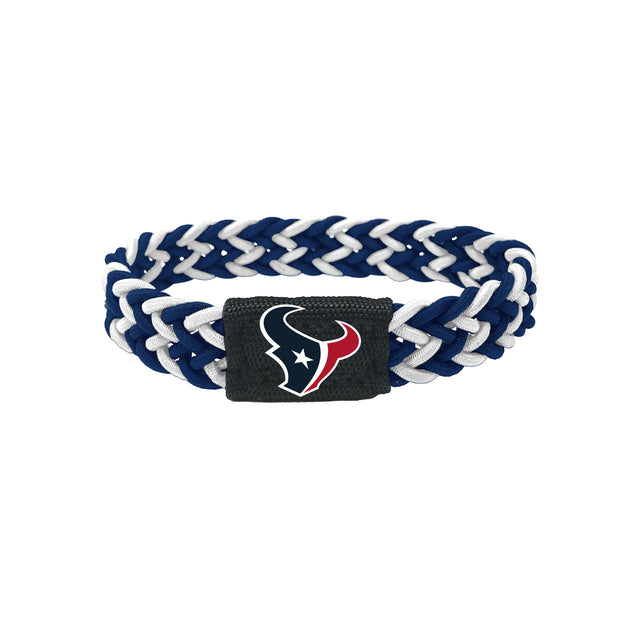 Pulsera trenzada de los Houston Texans en azul marino y blanco