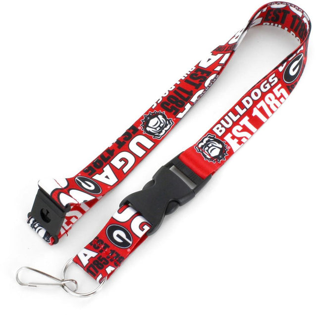 Georgia Bulldogs Lanyard Breakaway Style Dynamic Design