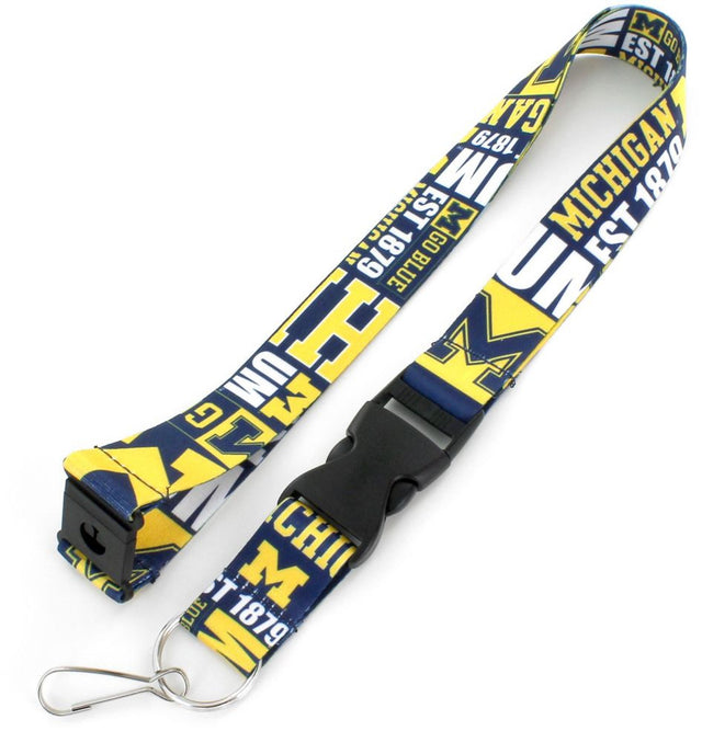 Cordón de los Wolverines de Michigan con diseño dinámico y estilo breakaway