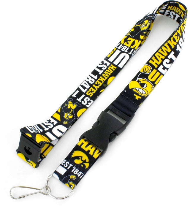 Cordón de seguridad de los Iowa Hawkeyes con diseño dinámico y estilo breakaway