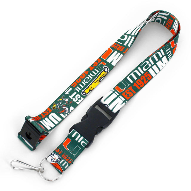 Cordón de seguridad con diseño dinámico y estilo breakaway de los Miami Hurricanes