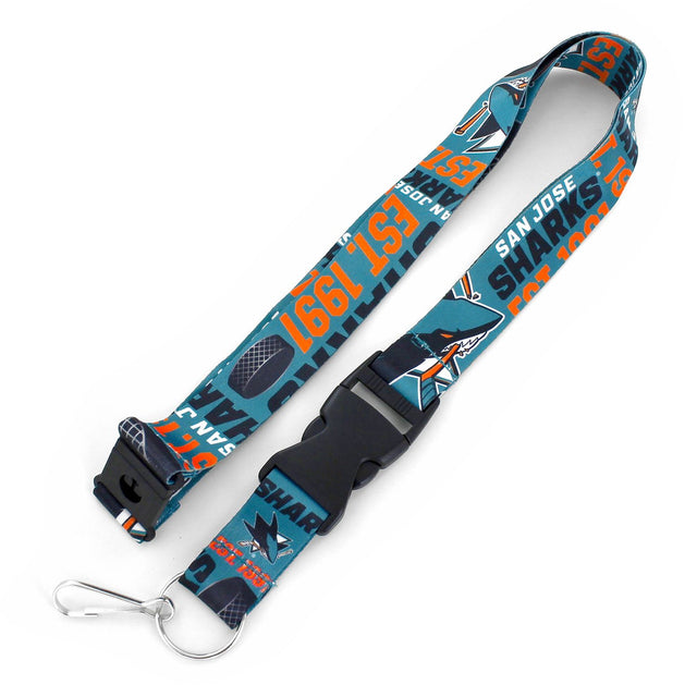 San Jose Sharks Lanyard Breakaway Style Dynamic Design