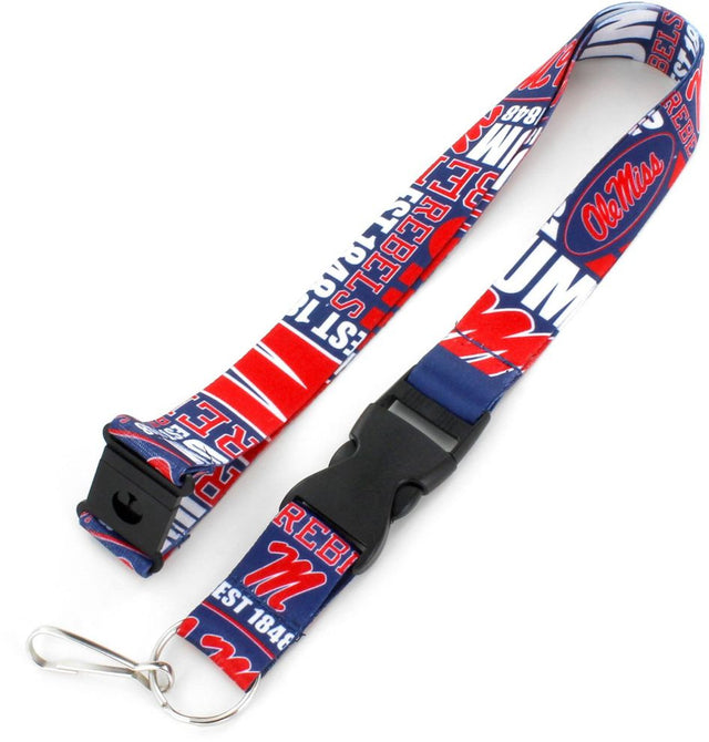 Mississippi Rebels Lanyard Breakaway Style Dynamic Design