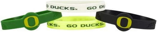 Pulseras de silicona de los Oregon Ducks, paquete de 4