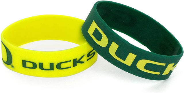 Paquete de 2 pulseras anchas alternativas de Oregon Ducks