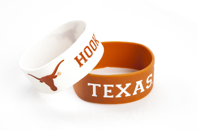 Pulseras de Texas Longhorns: paquete de 2 unidades, de ancho