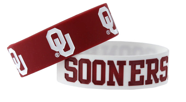 Oklahoma Sooners Bracelets - 2 Pack Wide