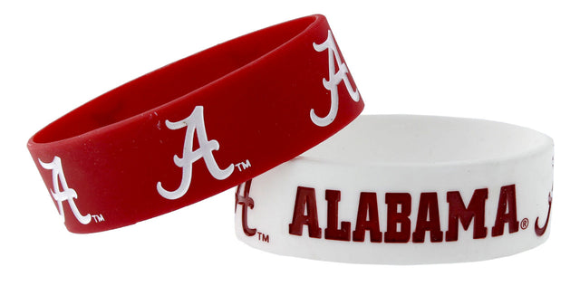 Pulseras Alabama Crimson Tide, paquete de 2, anchas