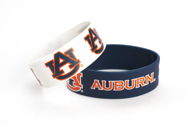 Pulseras de Auburn Tigers: paquete de 2 unidades, de ancho