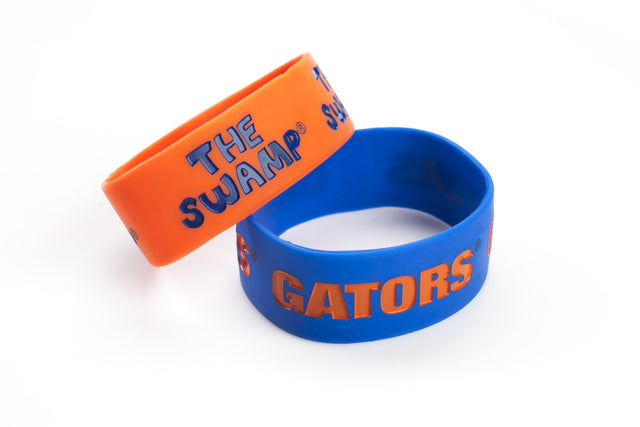 Pulseras anchas Florida Gators, paquete de 2