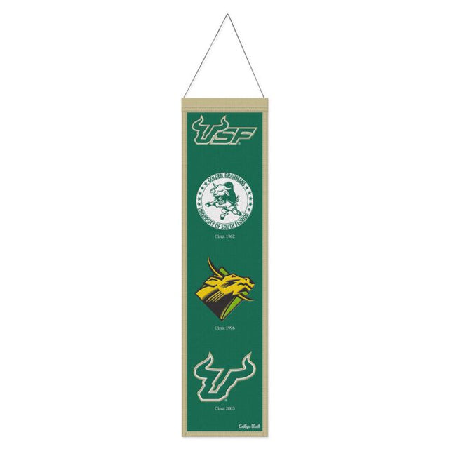 Bandera de lana de South Florida Bulls/College Vault con la leyenda South Florida Evolution, 8" x 32"