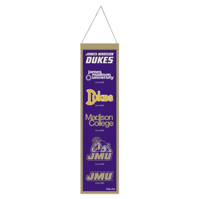 Bandera de lana James Madison Dukes James Madison Evolution de 8" x 32"