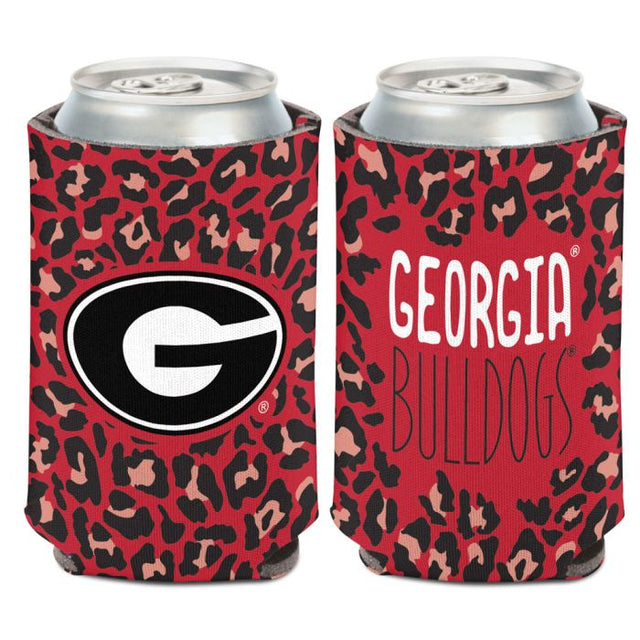 Georgia Bulldogs Georgia Bulldogs Leopard Print Can Cooler 12 oz.