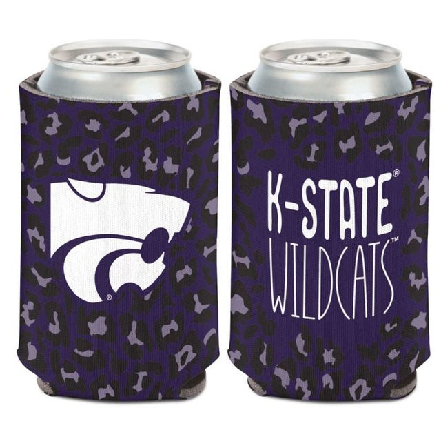 Enfriador de lata con diseño de leopardo de Kansas State Wildcats, 12 oz.