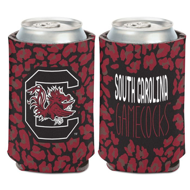 Enfriador de lata con estampado de leopardo de South Carolina Gamecocks, 12 oz.