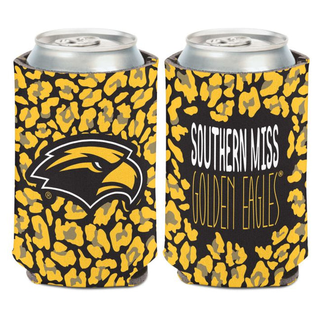 Enfriador de latas con estampado de leopardo de Southern Miss Golden Eagles, 12 oz.