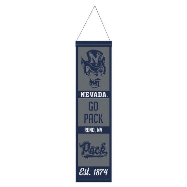 Nevada Wolf Pack Wool Banner 8" x 32"