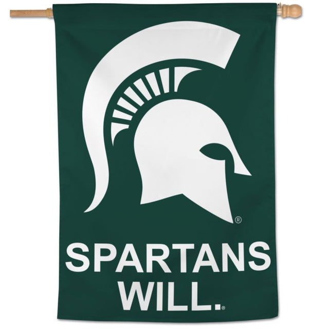 Michigan State Spartans Michigan State Spartans Will Vertical Flag 28" x 40"