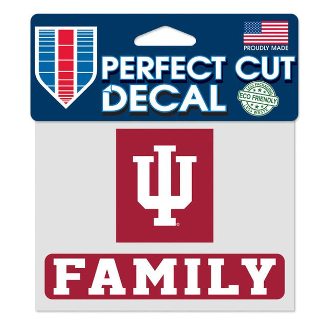 Calcomanía de color de corte perfecto de Indiana Hoosiers Indiana Family de 4,5" x 5,75"