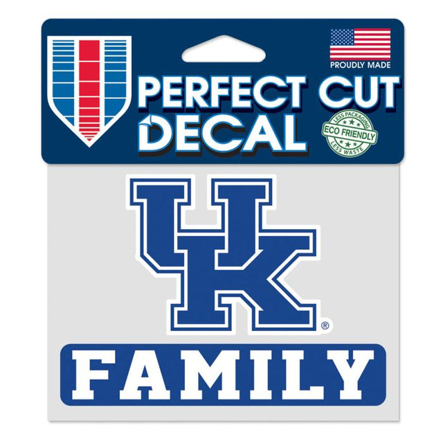 Calcomanía de color de corte perfecto de Kentucky Wildcats Kentucky Family de 4,5" x 5,75"