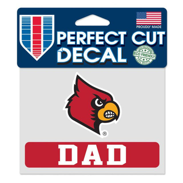 Louisville Cardinals Louisville Dad Perfect Cut Color Decal 4.5" x 5.75"