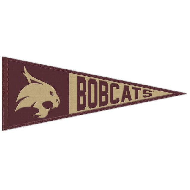 Banderín de lana de los Texas State Bobcats de 13" x 32"