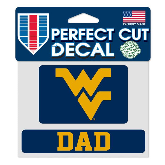 West Virginia Mountaineers DAD Perfect Cut Color Decal 4.5" x 5.75"