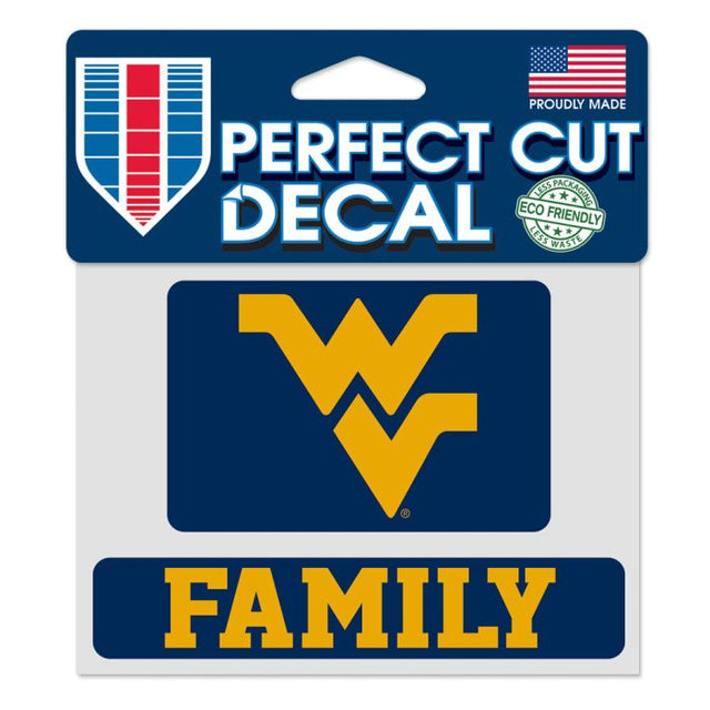 West Virginia Mountaineers FAMILY Perfect Cut Color Decal 4.5" x 5.75"