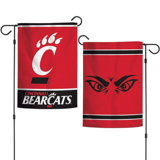 Banderas de jardín de Cincinnati Bearcats de 2 lados, 12,5" x 18"