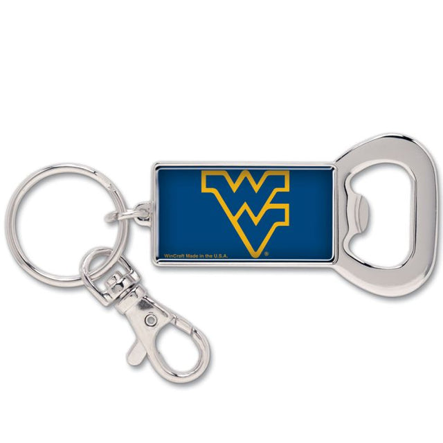 West Virginia Mountaineers Bottle Opener Key Ring Rectangle