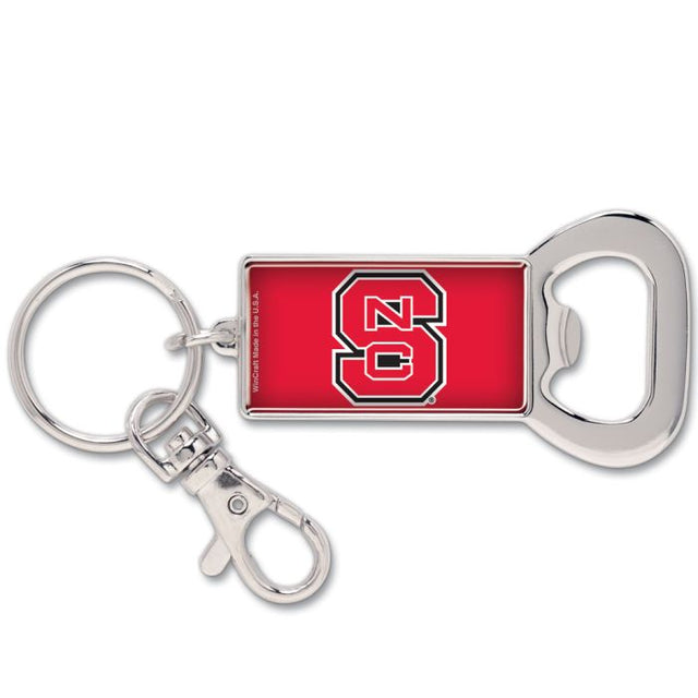 NC State Wolfpack Bottle Opener Key Ring Rectangle