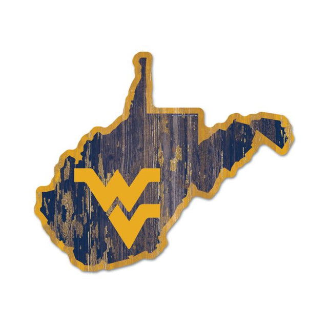 West Virginia Mountaineers STATE SHAPE