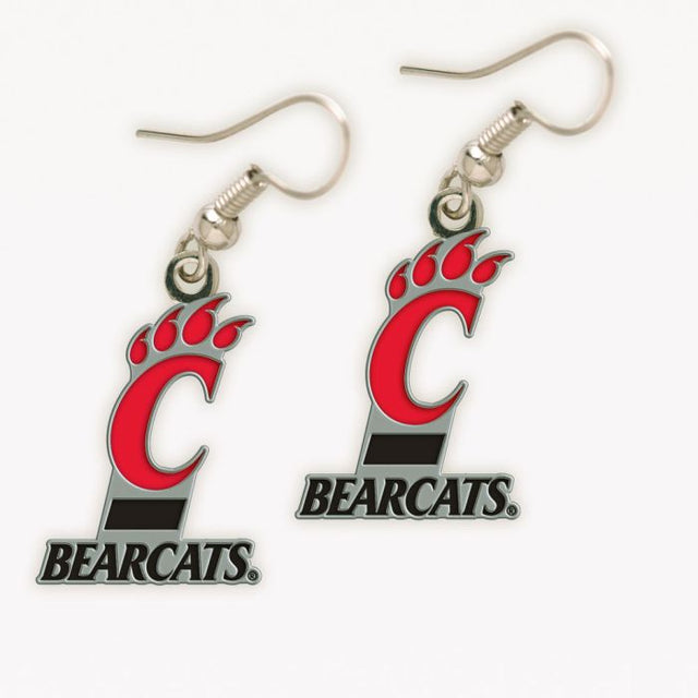 Tarjeta de joyería con aretes de los Cincinnati Bearcats