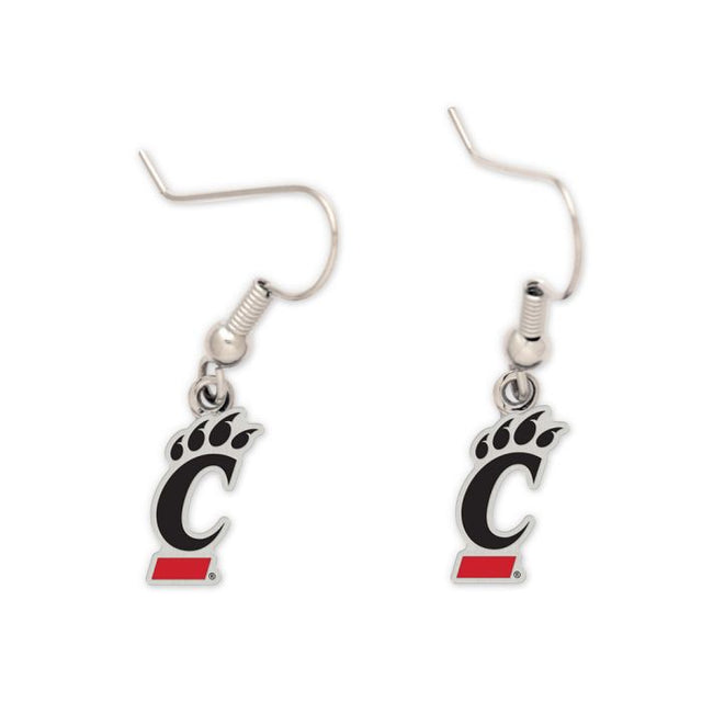 Tarjeta de joyería con aretes de los Cincinnati Bearcats