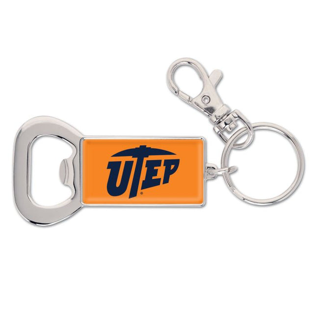 UTEP Miners Bottle Opener Key Ring RECTANGLE