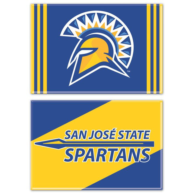 Imán rectangular de los Spartans de San José State, paquete de 2, 2 x 3 pulgadas