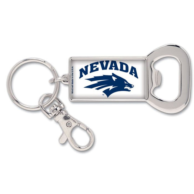 Nevada Wolf Pack Bottle Opener Key Ring Rectangle