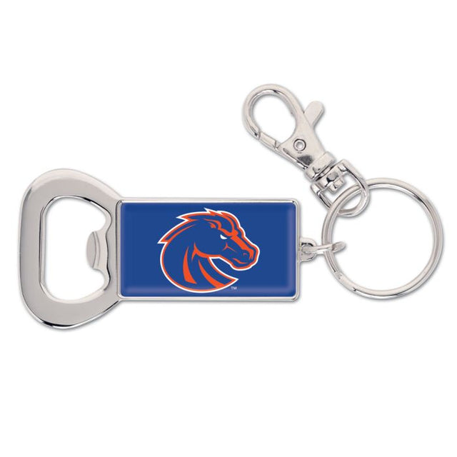 Llavero con abrebotellas de los Boise State Broncos RECTANGULAR