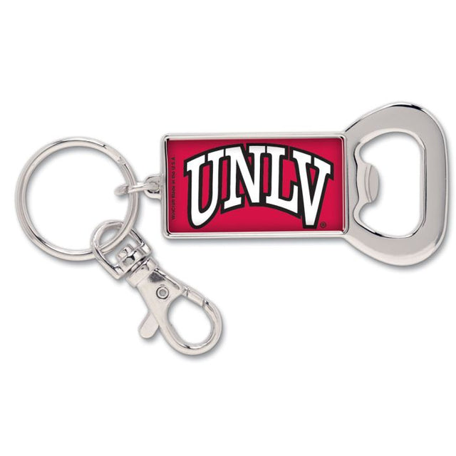 Llavero con abrebotellas rectangular de UNLV Rebels